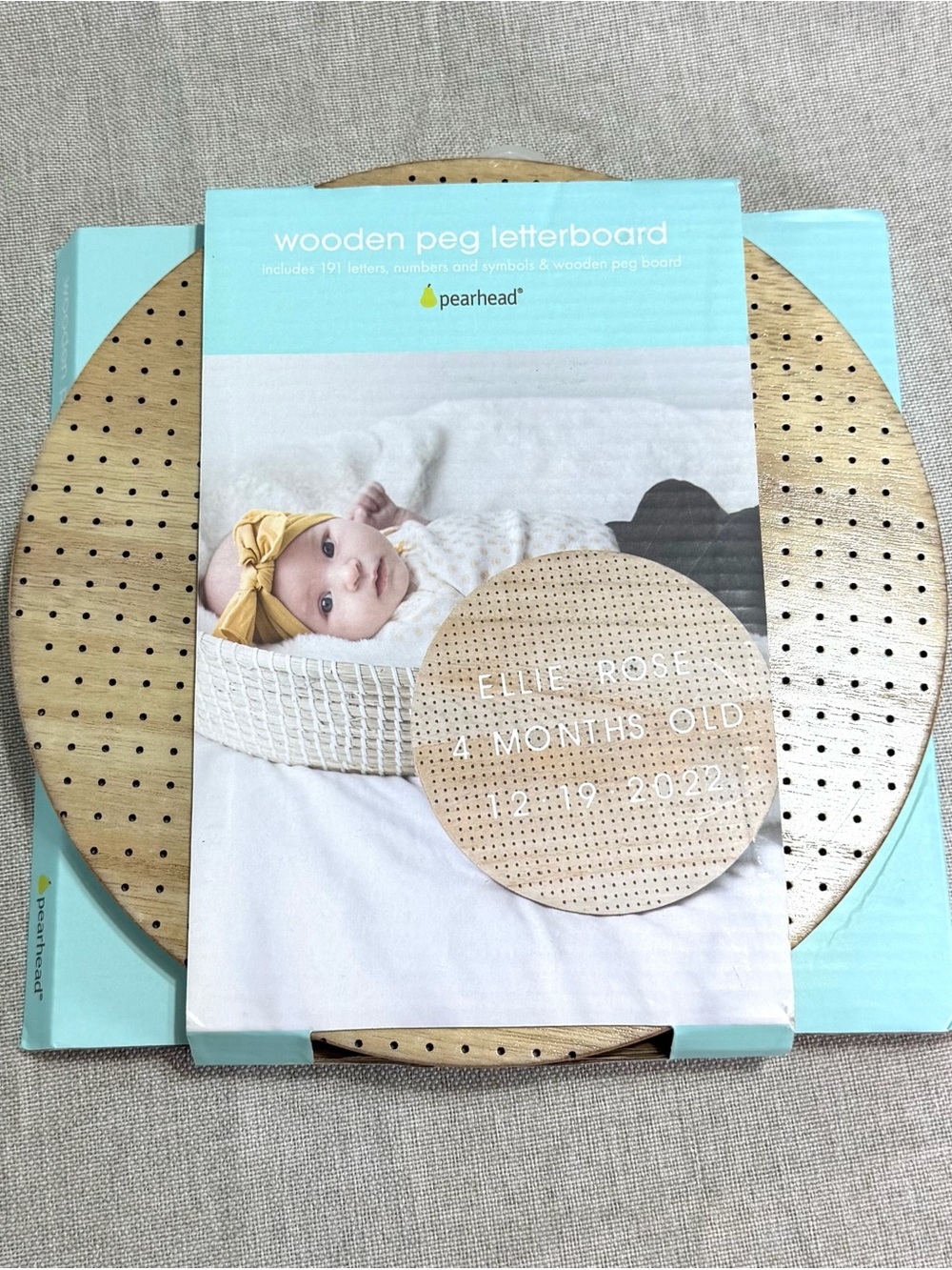 Pearhead Wooden Peg Letterboard